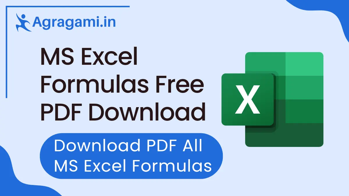 Download MS Excel Formulas List PDF